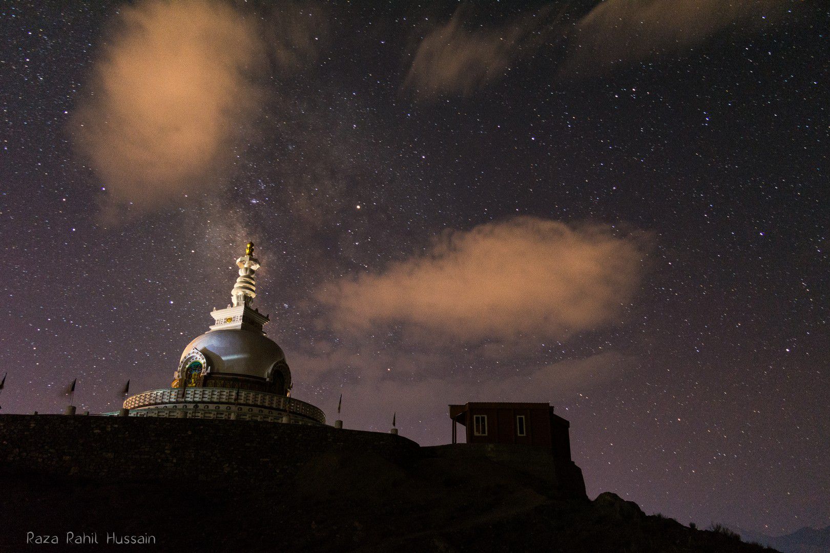 Shanti Stupa Night Photo, Leh